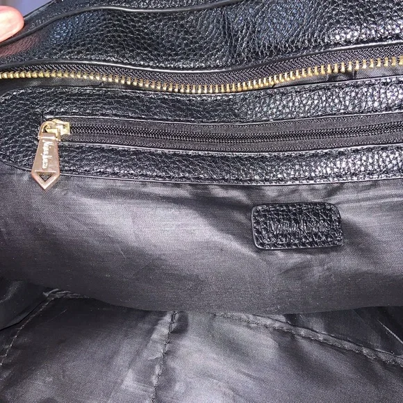 Neiman Marcus zipper tote satchel. Airline carry on SOFT black PU leather - Picture 6 of 8